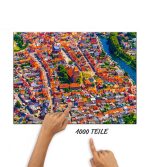 Puzzle Altstadt Plau am See von oben