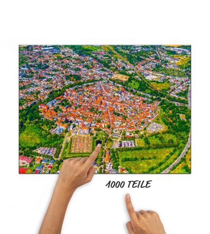 Puzzle historische Altstadt Güstrow von oben