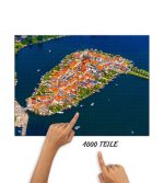 Puzzle Insel Malchow von oben