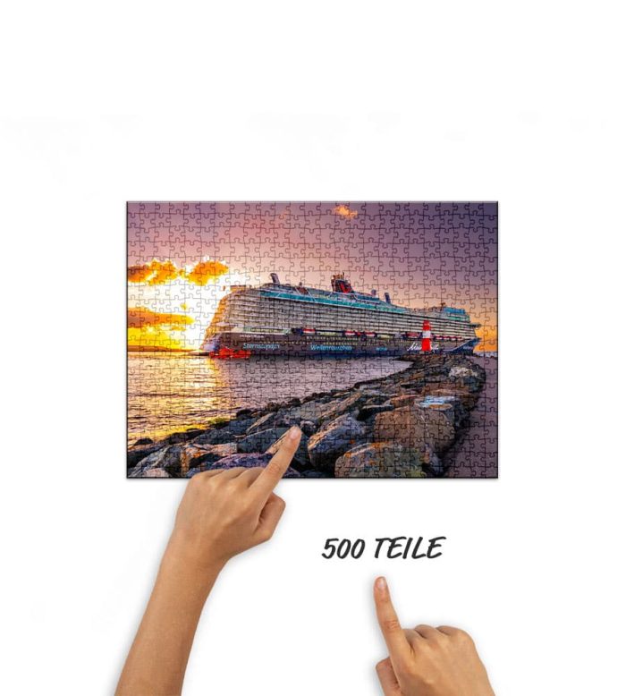 Puzzle mein Schiff 7 im Sonnenuntergang