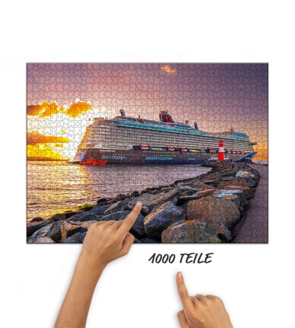 Puzzle mein Schiff 7 im Sonnenuntergang