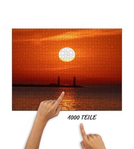 Puzzle Sonnenuntergang an den Molenköpfen