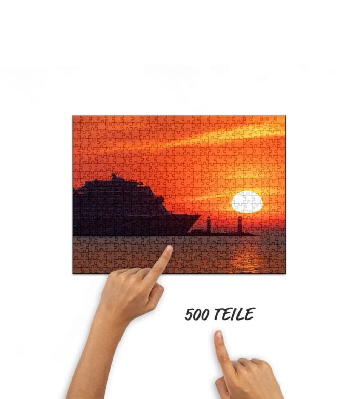 Puzzle Auslaufen im Sonnenuntergang