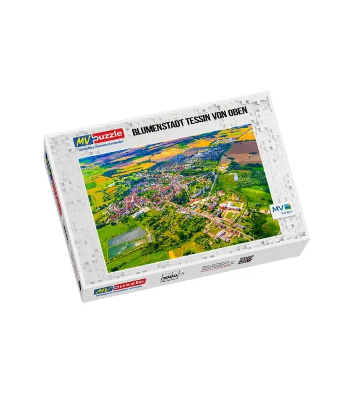 Puzzle Blumenstadt Tessin von oben