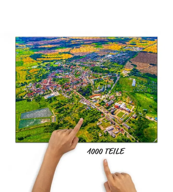 Puzzle Blumenstadt Tessin von oben