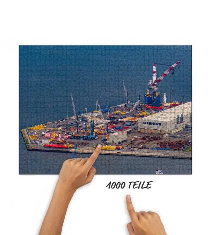 Puzzle Liebherr Rostock von oben