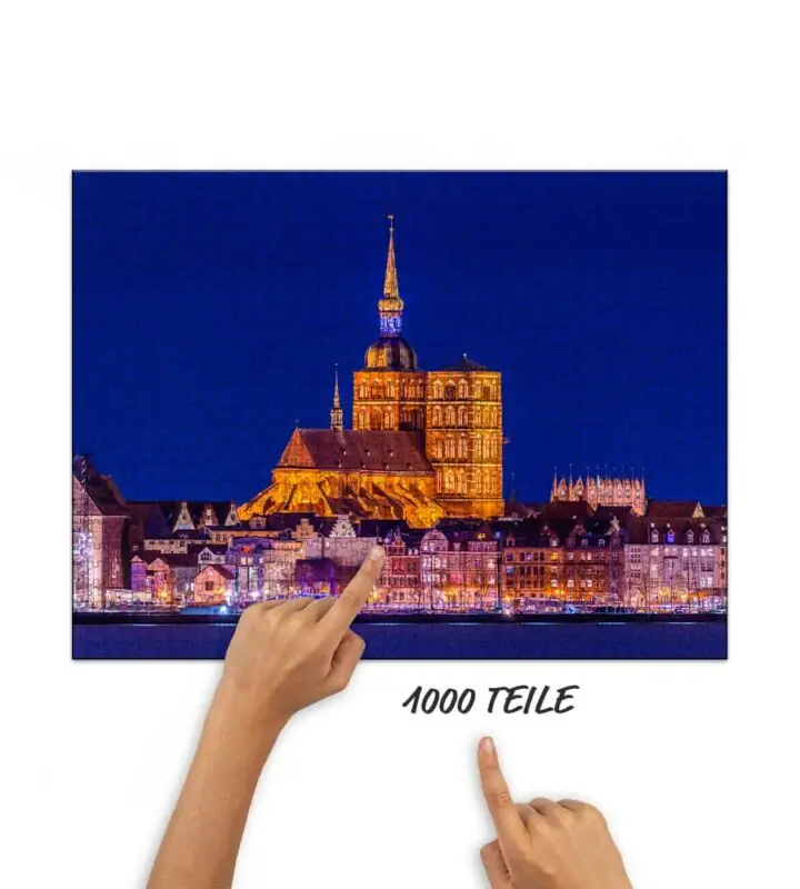 Puzzle St. Nikolaikirche in der Nacht