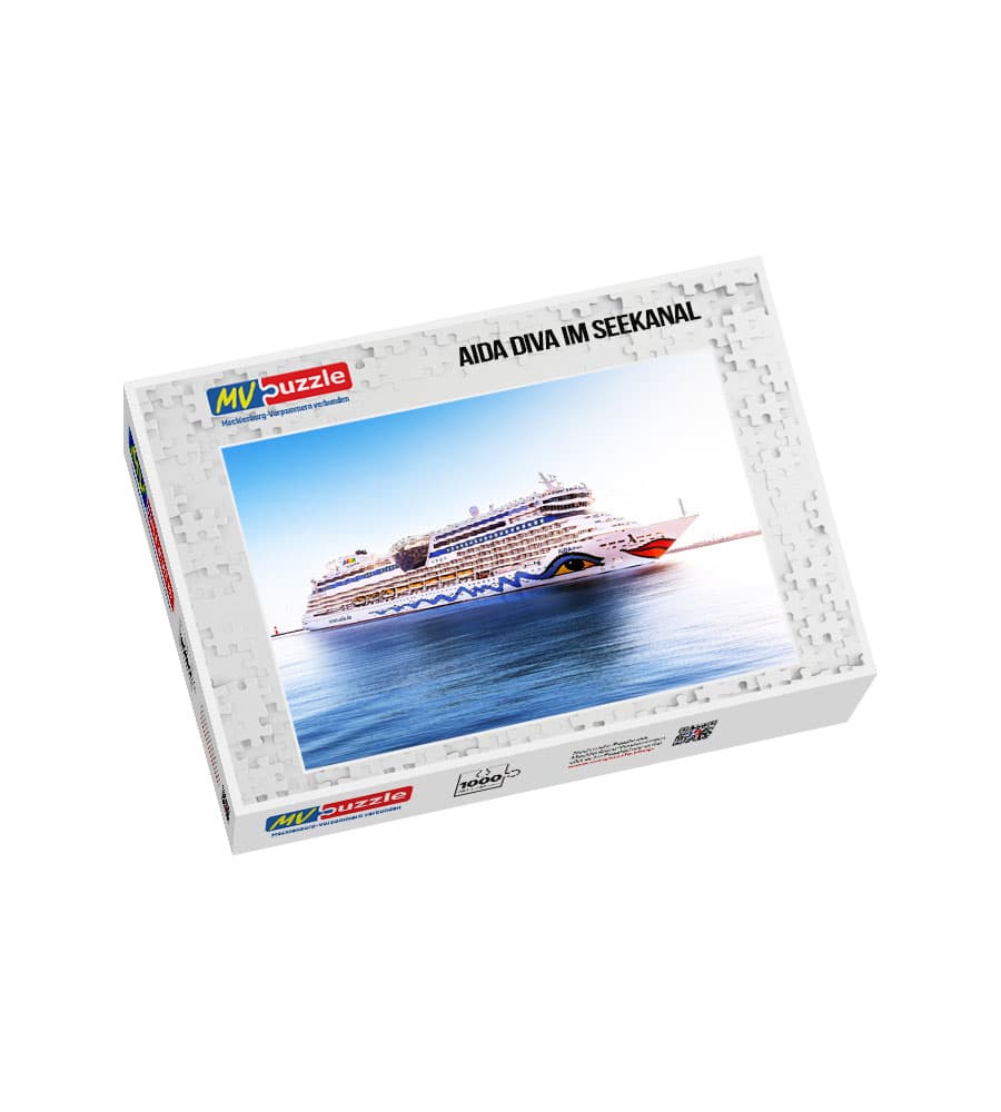 001-aida_diva_im_seekanal-MVP-909016 Puzzle AIDAdiva im Seekanal – Bild 1
