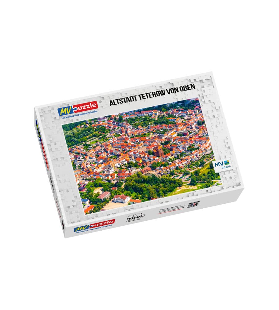 001-altstadt_teterow_von_oben-MVP-909182 Puzzle Altstadt Teterow von oben – Bild 1