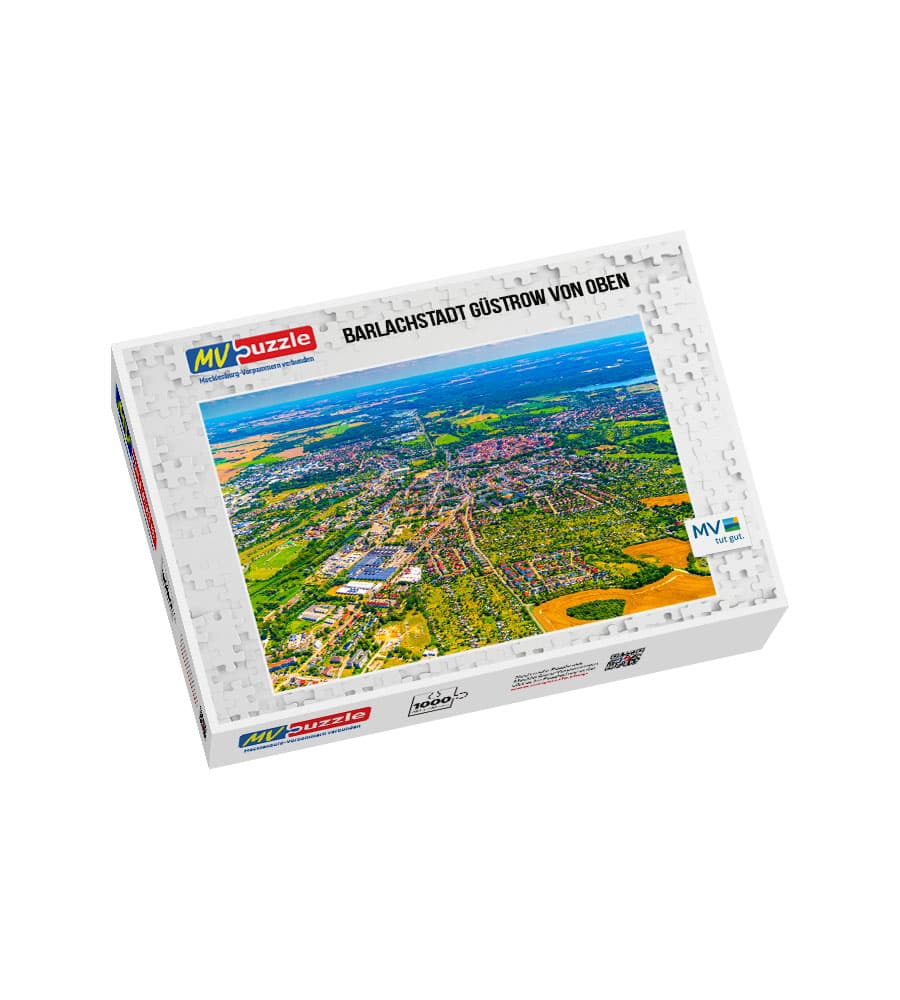 001-barlachstadt_guestrow_von_oben-MVP-909357 Puzzle Barlachstadt Güstrow von oben – Bild 1