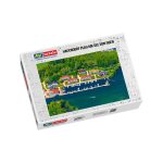 Puzzle Hafendorf Plau am See von oben