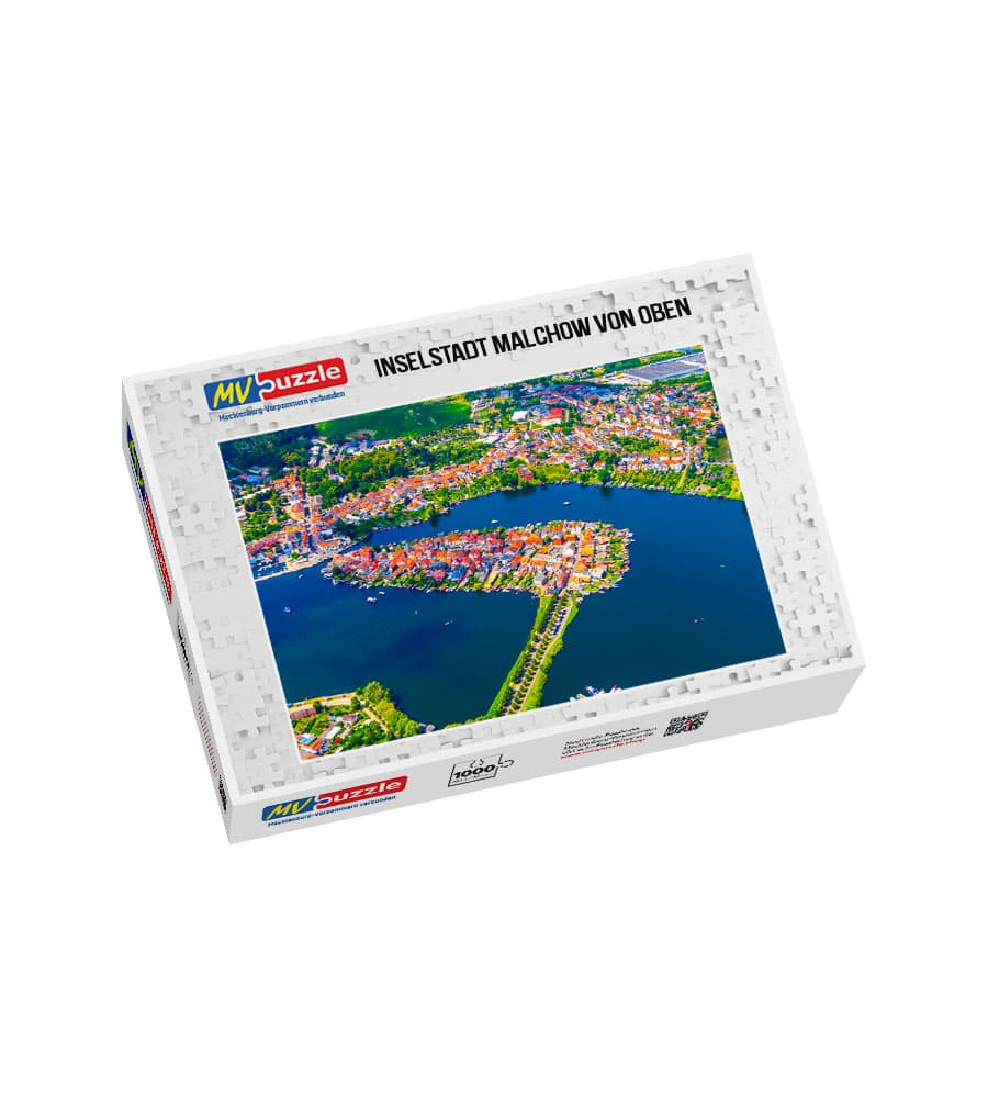 001-inselstadt_malchow_von_oben-MVP-909214 Puzzle Inselstadt Malchow von oben – Bild 1