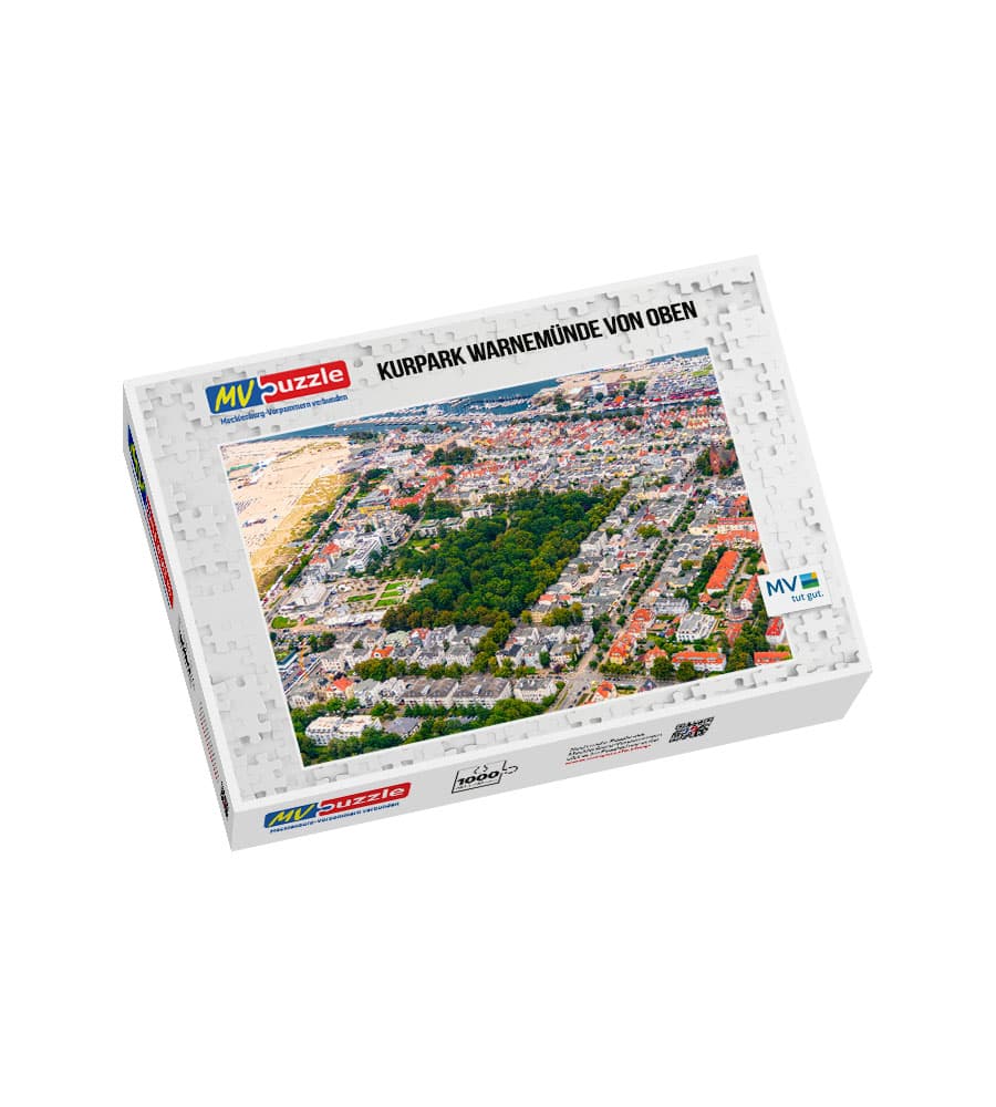 001-kurpark-warnemuende-von-oben-MVP-909583 Puzzle Kurpark Warnemünde von oben