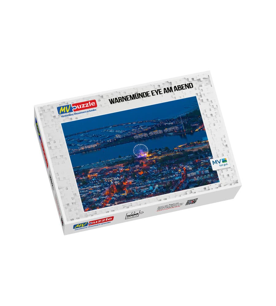 001-warnemuende_eye_am_abend-MVP-908111 Puzzle Warnemünde Eye am Abend – Bild 1