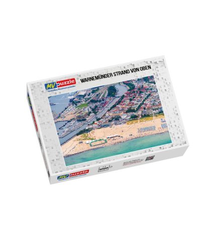 Puzzle Warnemünder Strand von oben