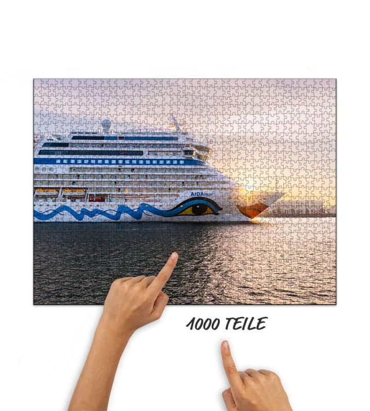 Puzzle AIDAmar im Sonnenaufgang