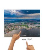 Puzzle Werftdreieck Rostock von oben – Bild 2