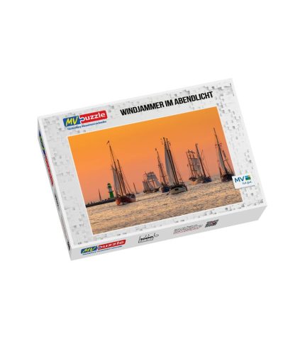 Puzzle Windjammer im Abendlicht